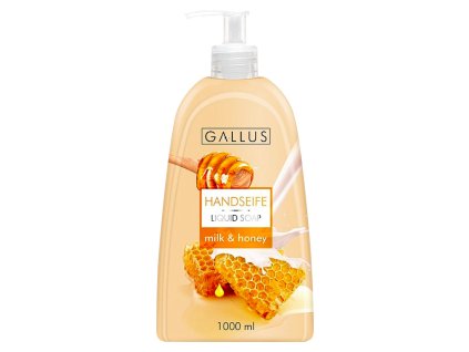 Gallus tekuté mýdlo Milk & Honey, 1 l