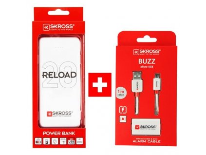 SKROSS PROMO powerbanka Reload 20 + Alarm USB kabel zdarma