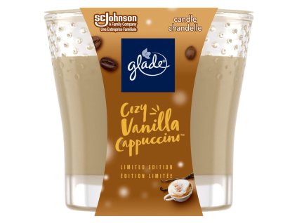 Glade svíčka vonná Maxi Vanilla Cappuccino, 224 g