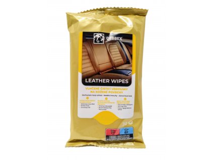 Vlhčené čisticí ubrousky na kožené povrchy Leather wipes 30ks