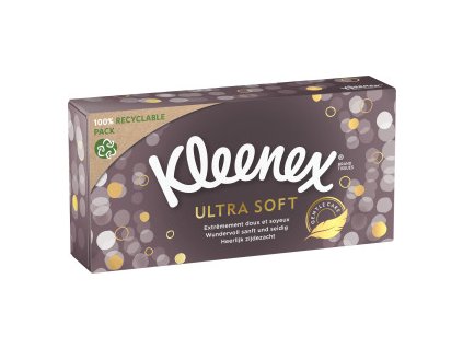 Kleenex Ultra Soft 3vrstvé papírové kapesníčky v krabičce, 64 ks