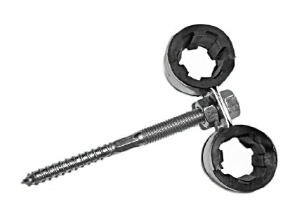 Dvojobjímka 2x15mm +tl.vl+šroub KOMBI
