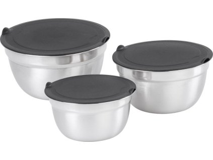 Miska MagicHome, nerez, s víkem, 14-16-18 cm, sada 3 ks
