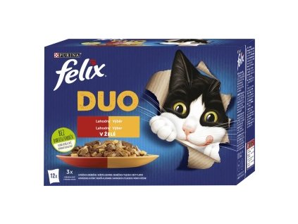 976425 felix fantastic duo lahodny vyber v zele kapsicky pro kocky 12x85g