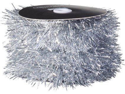 Girlanda, 9cm x 10m, stříbrná