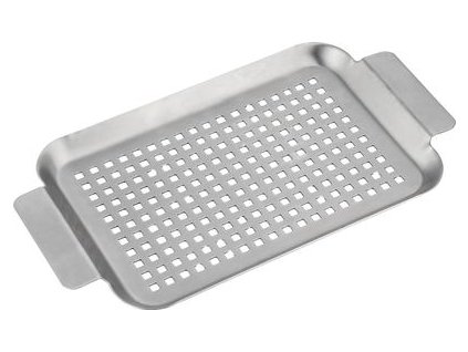 Plech Strend Pro Grill, ke grilování, nerez, 34x18,5x2 cm