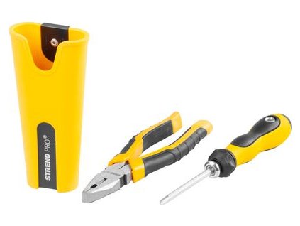 Sada Strend Pro, šroubovák, kombinované kleště, pouzdro, 3-dílná sada