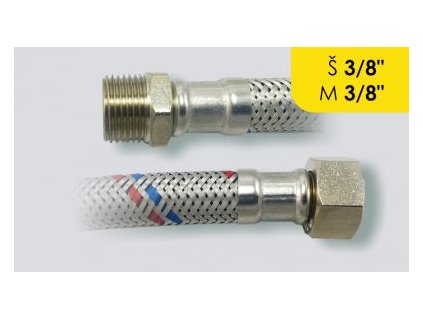 nerezová flexi hadička Š 3/8" x M 3/8", 40 cm