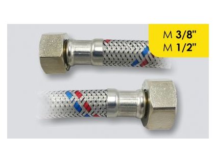 nerezová flexi hadička M 3/8" x M 1/2", 150 cm