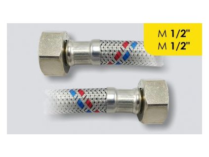 nerezová flexi hadička M 1/2" x M 1/2", 200 cm