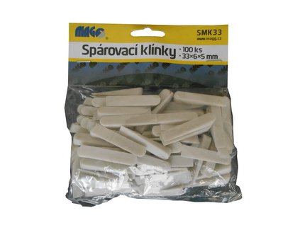 Spárovací klínky 100ks - 33x6x5mm