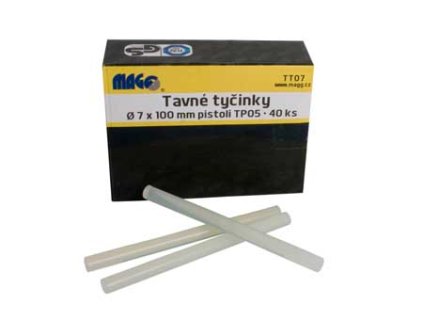 Tyčinky tavné 7x100 mm k tavné pistoli TP05, 40 ks