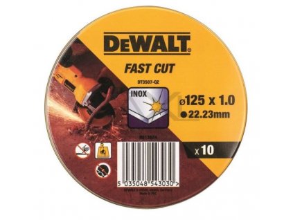 DEWALT 10ks řezných kotoučů na nerez 125x1,0mm