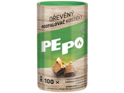 PE-PO dřevěný podpalovač kostičky 100 ks