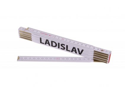 Skládací metr 2m LADISLAV (PROFI, bílý, dřevo)