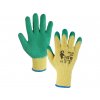 Povrstvené rukavice ROXY, žluto-zelené, vel. 11