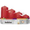 Svíčky Bolsius Pillar Advent, červené, 48 mm 60/80/100/120 mm, 4 ks