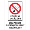 Kouření zakázáno Zákaz používání el. cigaret plastová…