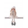 Dekorace MagicHome Vánoce, Děvčátko v tečkované sukni, 33 cm