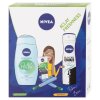 NIVEA Box Clay Freshness (deospray+sprchový gel+krém 3v1) Dárková sada pro ženy