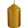 Bony Adventní svíčka metalik zlatá 40x60mm, 4ks