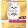 Purina Gourmet Gold pro kočky, hovězí s kuřetem, králík s játry, ryba se špenátem, kachna