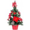 Stromeček MagicHome Vánoce ozdobený, červený, 41 cm