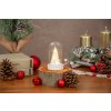 Dekorace MagicHome Vánoce, bílý stromek v kopuli, LED, teplá bílá, interiér, 5,5x9 cm