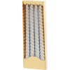 Svíčka MagicHome Vánoce, 25 cm, bal. 4 ks, stříbrná, spirálová, točená