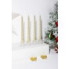 Svíčka MagicHome Vánoce, 25 cm, bal. 4 ks, šampaň, spirálová, točená