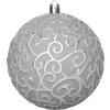 Koule MagicHome Vánoce, sada, 3 ks, stříbrná, na vánoční stromeček, 10 cm