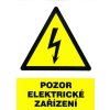 Pozor elektrické zařízení 105x148mm - samolepka