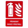 Přenosný hasicí přístroj 74x105mm - samolepka