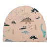 119980 204644 mamatti bavlnena cepicka dinosaurus kremova s potiskem