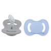 141431 257838 siditko dudlik ortodonticky silikon 2ks lullaby planet 0 6m modra seda