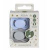 141431 257840 siditko dudlik ortodonticky silikon 2ks lullaby planet 0 6m modra seda