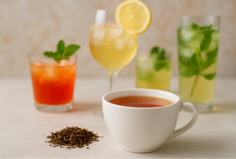 Čajové drinky a koktaily – keď sa šálka zmení na pohárik plný zábavy