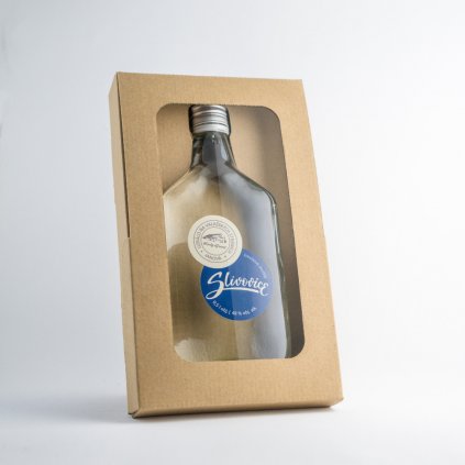 Slivovice 0,5l 48%v dárkovém balení (plochá láhev)