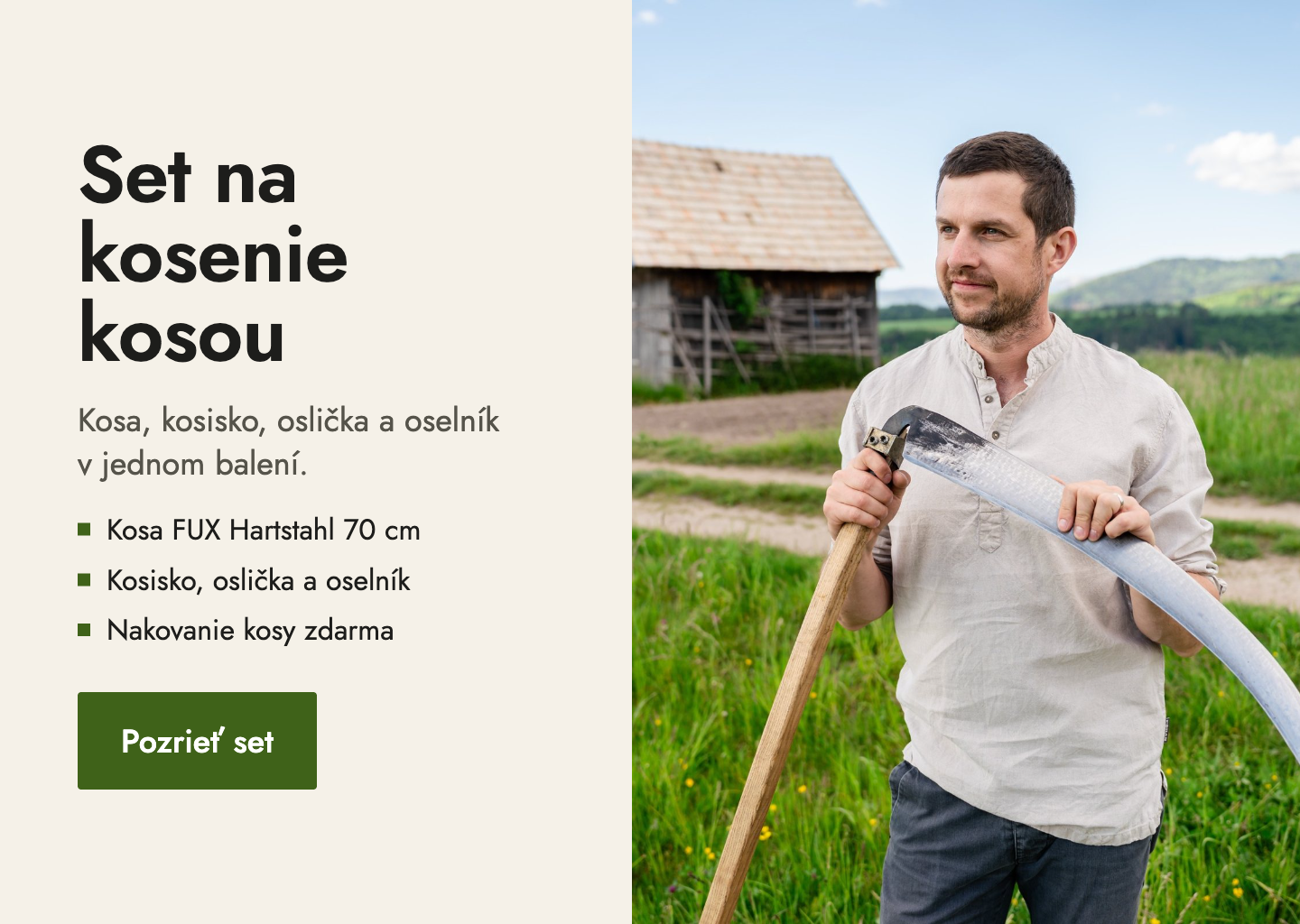 Set na kosenie kosou