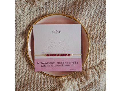 náramek rubín