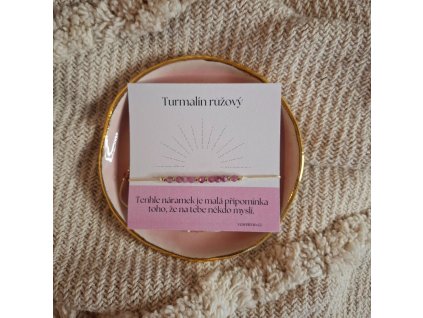 náramek turmalín růžový