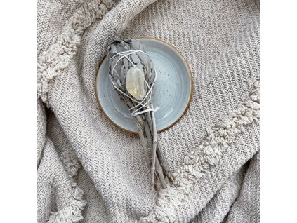 bílá šalvěj a citrín