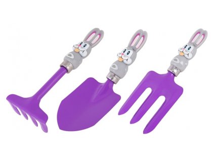 Sada dětského nářadí s králíčkem GR0135 - fialová