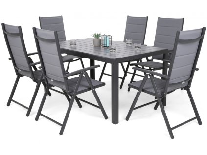 Zahradní nábytek Ibiza Alu Grey / Grey 6+1