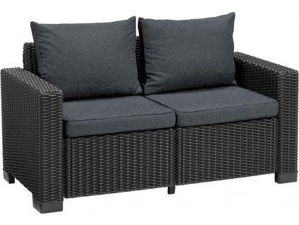 Dvoumístná zahradní pohovka KETER California Sofa - Graphite + coolgrey