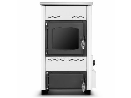 Sporák / kotel s varnou deskou a výměníkem TEMY ES 10 kW - bílý