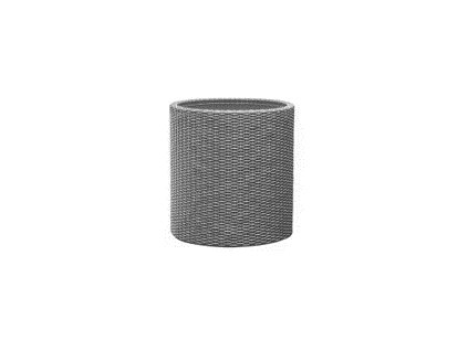 KETER Květináč Cylinder Planter M - Silver grey - šedý
