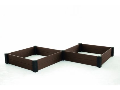 Vyvýšený záhon Keter Vista Modular Duo Garden Bed - hnědý