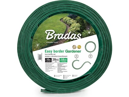 Ohraničení trávníku BRADAS Easy Border 10 m, výška 38 mm - zelené