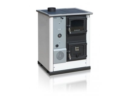 Kuchyňská kamna / kotel s výměníkem TEMY PRO 18 kW - levá, bílá